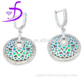 New Design Middle East Silver Jewelry Opal Stone Fashion Peacock Earring